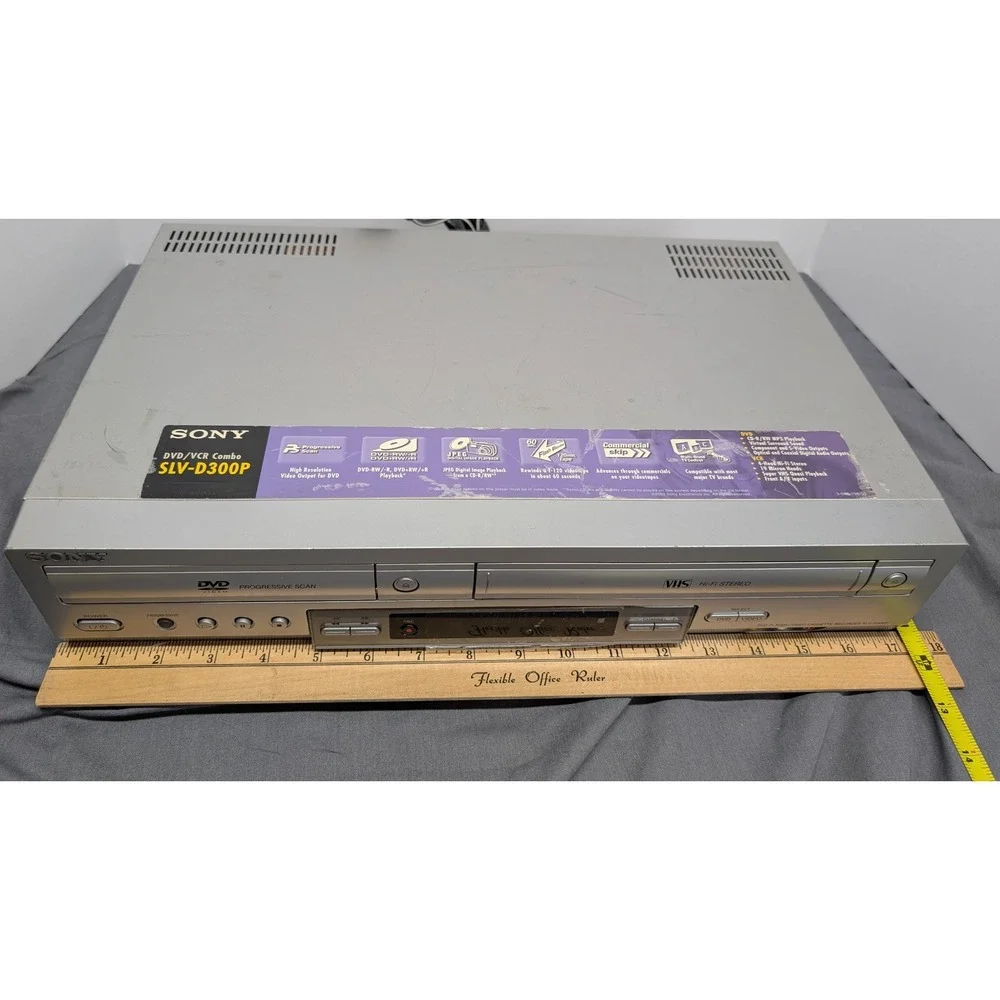 Sony DVD/VCR Combo SLV-D300P Progressive Scan Hi-Fi Stereo Player-Tested Works